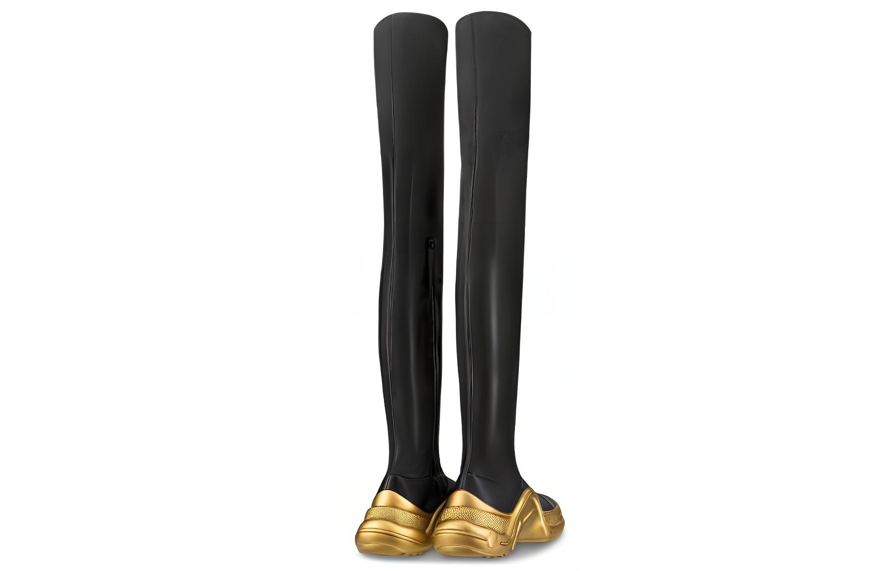 Lookbook (Women) Louis Vuitton Archlight 1.0 'Over-the-Knee Black Gold' 1A52MF