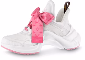 (Women) Louis Vuitton Archlight 1.0 Sneakers 'White with Pink Monogram Ribbon' 1AB42I (Women) Louis Vuitton Archlight 1.0 Sneakers 'White with Pink Monogram Ribbon' 1AB42I