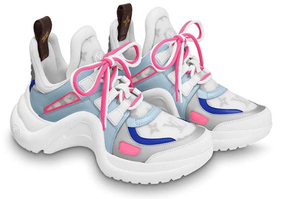 (W) Louis Vuitton LV Archlight Sepatu Olahraga Pink/Putih/Biru 1A65K6 Lookbook (W) Louis Vuitton LV Archlight Sepatu Olahraga Pink/Putih/Biru 1A65K6