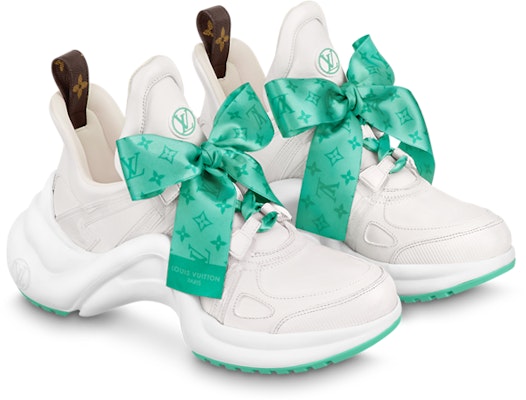 (W) Louis Vuitton Archlight 1.0 Sneakers 'Putih dengan Pita Monogram Hijau' 1AB42Z Order (W) Louis Vuitton Archlight 1.0 Sneakers 'Putih dengan Pita Monogram Hijau' 1AB42Z