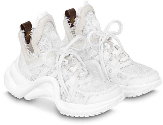 (W) Louis Vuitton Archlight 1.0 Sepatu 'White Lace' putih renda 1ABI39 Order (W) Louis Vuitton Archlight 1.0 Sepatu 'White Lace' putih renda 1ABI39