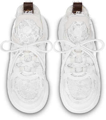 (W) Louis Vuitton Archlight 1.0 Sepatu 'White Lace' putih renda 1ABI39 Lookbook (W) Louis Vuitton Archlight 1.0 Sepatu 'White Lace' putih renda 1ABI39