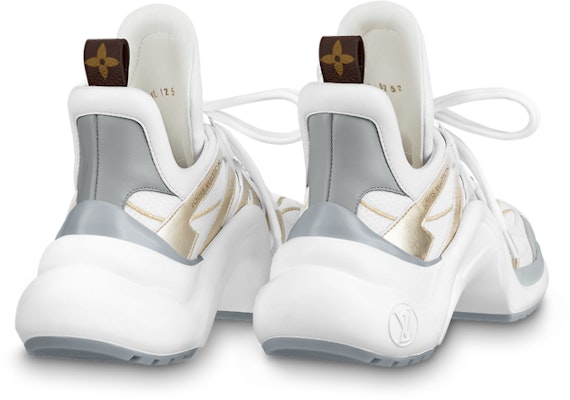 (W) Louis Vuitton Archlight 1.0 Sneakers 'Putih dengan Emas Perak' 1AAVXU Lookbook (W) Louis Vuitton Archlight 1.0 Sneakers 'Putih dengan Emas Perak' 1AAVXU
