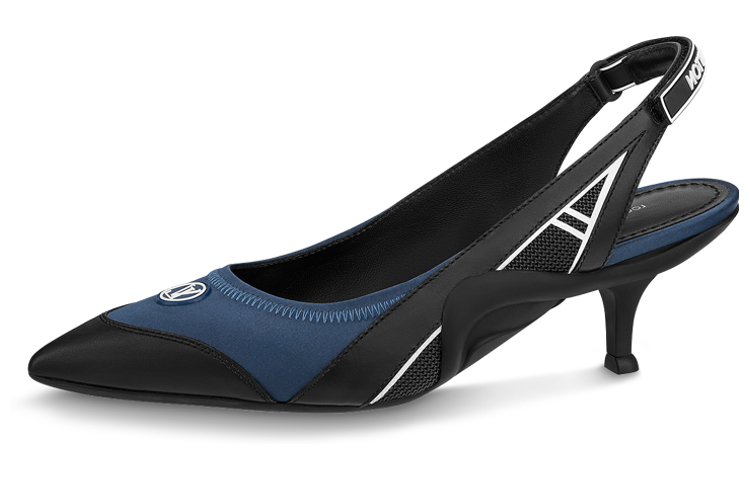 (Women) Louis Vuitton Archlight 1.0 Nautical Slingback Pumps 'Blue Black' 1ABH93