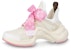(W) Louis Vuitton Archlight 1.0 Sneakers 'Beige dengan Reben Monogram Merah Jambu' 1ABB68