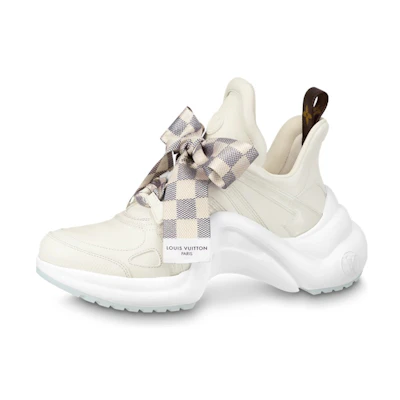 (W) LV Archlight 1.0 Sneakers 'Cream White with Plaid Ribbon'