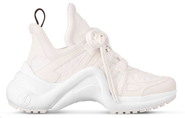 Order LOUIS VUITTON Archlight 1.0 皮革 圓頭繫帶 低筒 老爹鞋 5cm 女款 白色