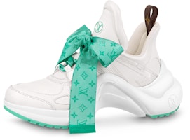 (Women) Louis Vuitton Archlight 1.0 Sneakers 'White with Green Monogram Ribbon' 1AB42Z (Women) Louis Vuitton Archlight 1.0 Sneakers 'White with Green Monogram Ribbon' 1AB42Z