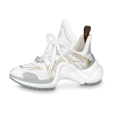 (W) LV Archlight 1.0 Sneakers 'White with Gold Silver'