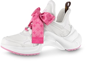 (Women) Louis Vuitton Archlight 1.0 Sneakers 'White with Pink Monogram Ribbon' 1AB42I (Women) Louis Vuitton Archlight 1.0 Sneakers 'White with Pink Monogram Ribbon' 1AB42I