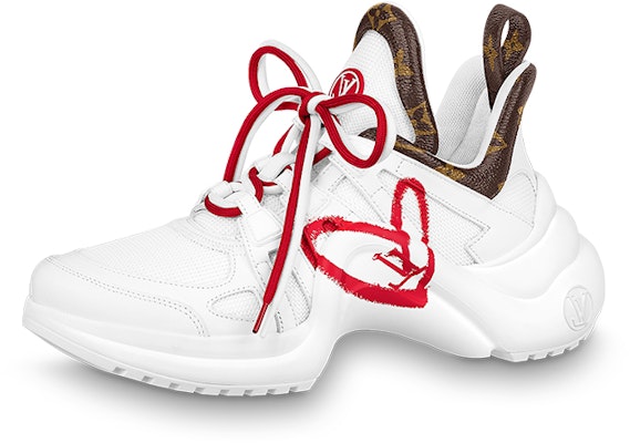 (Women) Louis Vuitton Archlight 1.0 Sneakers 'White with Red Heart and Bowtie' 1A99FL Buy (Women) Louis Vuitton Archlight 1.0 Sneakers 'White with Red Heart and Bowtie' 1A99FL