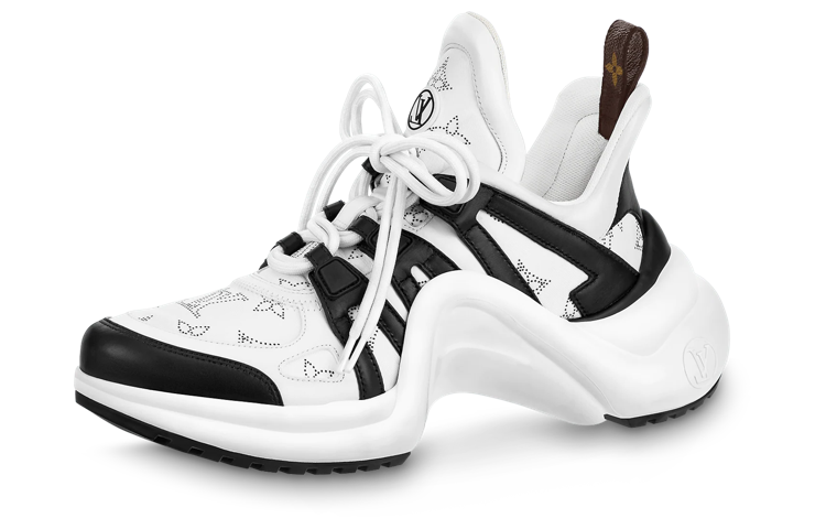 (Women) Louis Vuitton Archlight 1.0 Sneakers 'White Black with Hollow Monogram' 1AAM2W