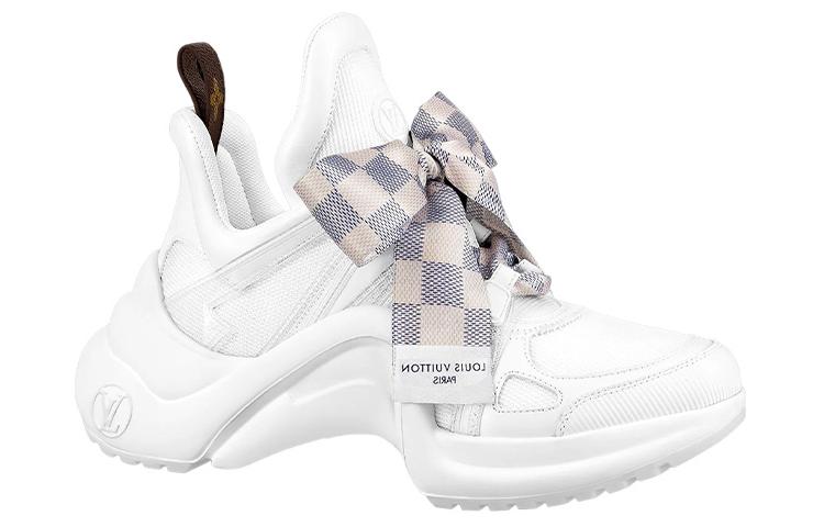 Order 路易威登 Archlight 1.0 時尚蝴蝶結繫帶 低幫 運動休閒鞋 女款 白藍粉