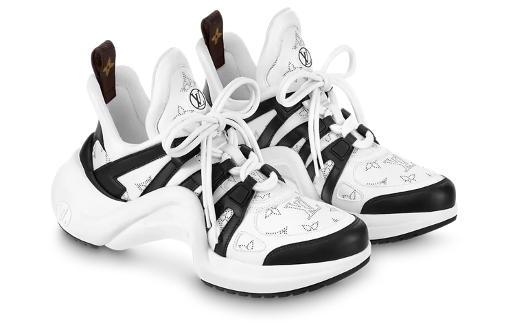 Order (W) Louis Vuitton Archlight 1.0 Sneakers ''Wit Zwart met Hollow Monogram'' 1AAM2W