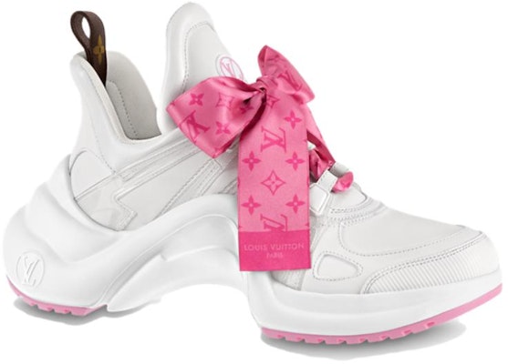 (Women) Louis Vuitton Archlight 1.0 Sneakers 'White with Pink Monogram Ribbon' 1AB42I Order (Women) Louis Vuitton Archlight 1.0 Sneakers 'White with Pink Monogram Ribbon' 1AB42I