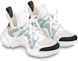 Order LOUIS VUITTON Archlight 1.0 皮革織布 繫帶 圓頭 低筒 運動休閒鞋 女款 白藍