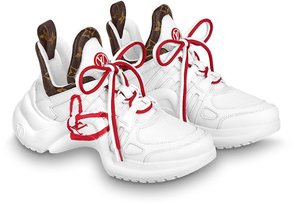 (Women) Louis Vuitton Archlight 1.0 Sneakers 'White with Red Heart and Bowtie' 1A99FL Order (Women) Louis Vuitton Archlight 1.0 Sneakers 'White with Red Heart and Bowtie' 1A99FL