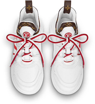 (W) Louis Vuitton Archlight 1.0 Sneakers ''Wit met Rood Hart en Strik'' 1A99FL Lookbook (W) Louis Vuitton Archlight 1.0 Sneakers ''Wit met Rood Hart en Strik'' 1A99FL