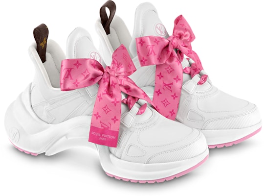 (Women) Louis Vuitton Archlight 1.0 Sneakers 'White with Pink Monogram Ribbon' 1AB42I Lookbook (Women) Louis Vuitton Archlight 1.0 Sneakers 'White with Pink Monogram Ribbon' 1AB42I