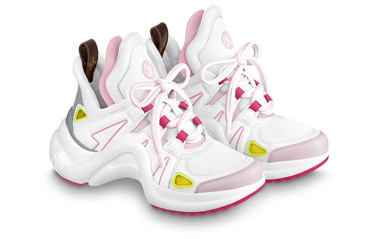 Lookbook (W) Louis Vuitton Archlight 1.0 Sneakers ''Wit Roze Rood'' 1A9511