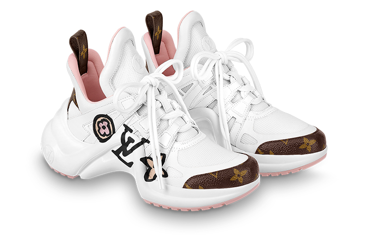 Lookbook (W) Louis Vuitton Archlight 1.0 Sneakers ''Wit met Groot Logo'' 1A93WZ