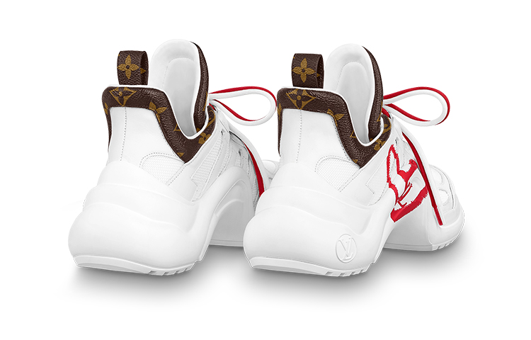 Shop (W) Louis Vuitton Archlight 1.0 Sneakers ''Wit met Rood Hart en Strik'' 1A99FL
