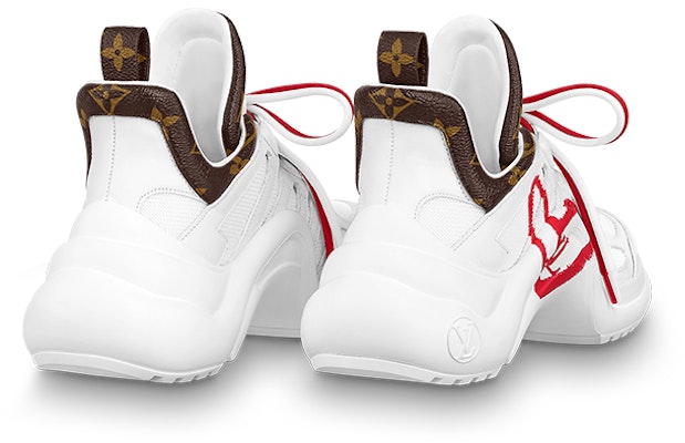 (Women) Louis Vuitton Archlight 1.0 Sneakers 'White with Red Heart and Bowtie' 1A99FL Shop (Women) Louis Vuitton Archlight 1.0 Sneakers 'White with Red Heart and Bowtie' 1A99FL
