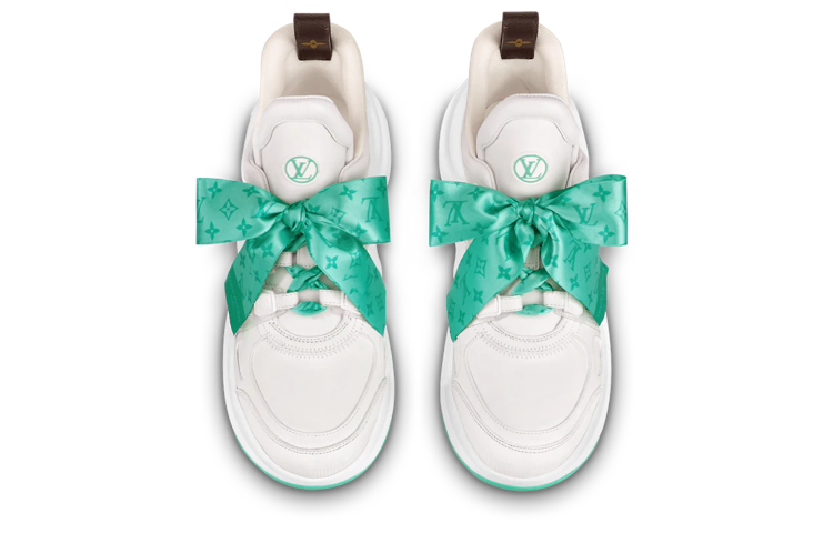 Purchase (W) Louis Vuitton Archlight 1.0 Sneakers 'Putih dengan Reben Monogram Hijau' 1AB42Z