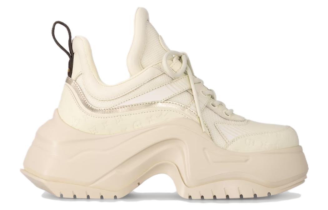 Order LOUIS VUITTON Archlight 2.0 皮革 圓頭繫帶 防滑 低筒 休閒生活鞋 女款 米色