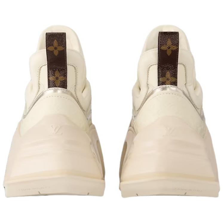Details for LOUIS VUITTON Archlight 2.0 皮革 圓頭繫帶 防滑 低筒 休閒生活鞋 女款 米色