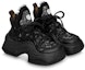 Order (W) Louis Vuitton Archlight 2.0 Platform Sneakers 'Black Lace' Kasut Renda Hitam 1ABI3P