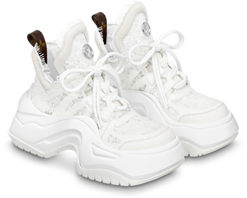(W) Louis Vuitton Archlight 2.0 Platform Sneakers 'White Lace' Kasut Platform Putih 1ABI41 Order (W) Louis Vuitton Archlight 2.0 Platform Sneakers 'White Lace' Kasut Platform Putih 1ABI41