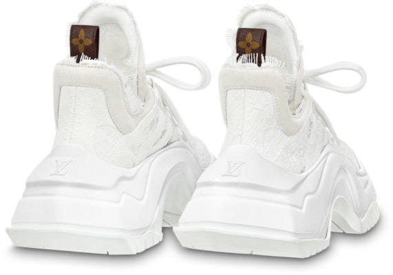 (W) Louis Vuitton Archlight 2.0 Platform Sneakers 'White Lace' Kasut Platform Putih 1ABI41 Lookbook (W) Louis Vuitton Archlight 2.0 Platform Sneakers 'White Lace' Kasut Platform Putih 1ABI41
