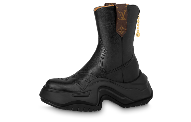 (Women) Louis Vuitton Archlight 2.0 Platform 'Black Leather Zip Boot' 1ABHT4