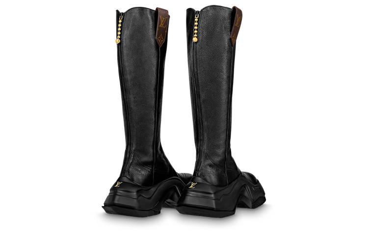 Shop (W) 路易威登 Archlight 2.0 厚底黑色皮革拉链款 1ABHSW