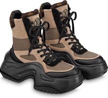 路易威登 Archlight 2.0 牛皮 系帶 時尚 短靴 女款 棕色 Lookbook 路易威登 Archlight 2.0 牛皮 系帶 時尚 短靴 女款 棕色