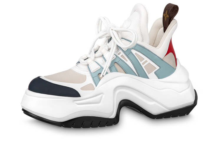 (Women) Louis Vuitton Archlight 2.0 Platform Sneakers 'White Beige Blue' 1ABIHW