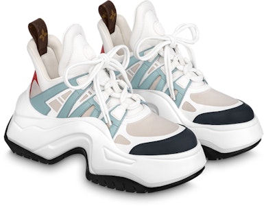 (W) Louis Vuitton Archlight 2.0 Sneakers Platform 'Putih Beige Biru' 1ABIHW Order (W) Louis Vuitton Archlight 2.0 Sneakers Platform 'Putih Beige Biru' 1ABIHW