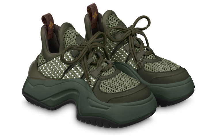 Lookbook (W) 路易威登 Archlight 2.0 绿色增高运动鞋 1ABHYD