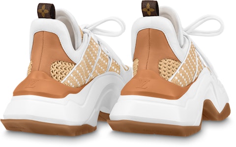 LOUIS VUITTON Archlight 2.0 厚底系帶低筒運動休閒鞋 女款 白褐色 Shop LOUIS VUITTON Archlight 2.0 厚底系帶低筒運動休閒鞋 女款 白褐色