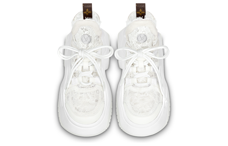 Shop (W) ルイ・ヴィトン アークライト2.0 白レース スニーカー 1ABI41