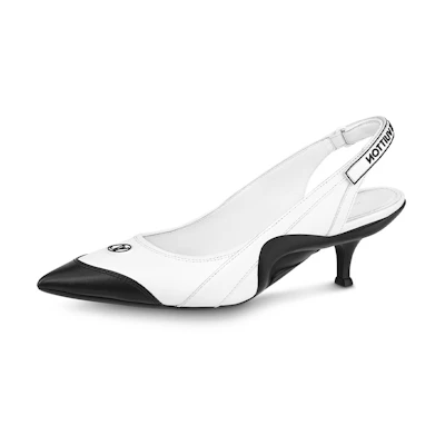 (W) LV Archlight 55mm Slingback Pumps 'White'