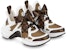 (W) Louis Vuitton Archlight 1.0 Sneakers 'Putih Coklat dengan Reben Coklat' 1AACQB