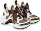 Order (W) Louis Vuitton Archlight 1.0 Sneakers 'Putih Coklat dengan Reben Coklat' 1AACQB