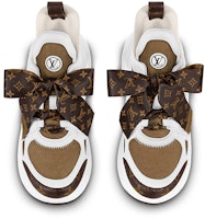 (W) Sepatu Louis Vuitton Archlight 1.0 'Putih Coklat dengan Pita Coklat' 1AACQB Shop (W) Sepatu Louis Vuitton Archlight 1.0 'Putih Coklat dengan Pita Coklat' 1AACQB