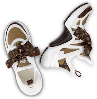 (W) Sepatu Louis Vuitton Archlight 1.0 'Putih Coklat dengan Pita Coklat' 1AACQB Purchase (W) Sepatu Louis Vuitton Archlight 1.0 'Putih Coklat dengan Pita Coklat' 1AACQB