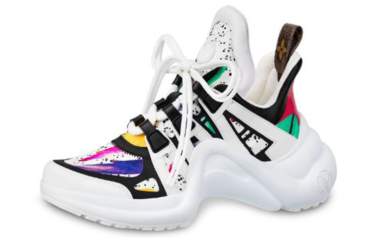 (W) LV Archlight Calfskin Printing Sneakers White