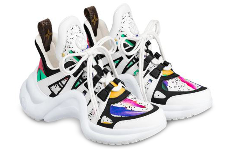 (W) LV Archlight Calfskin Printing Sneakers White 圖 3