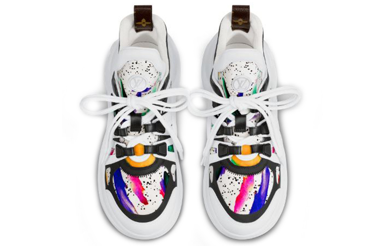 (W) LV Archlight Calfskin Printing Sneakers White 圖 5