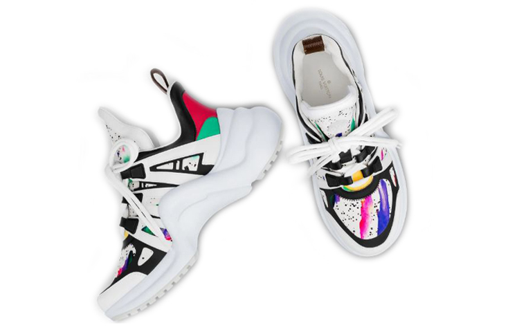 (W) LV Archlight Calfskin Printing Sneakers White 圖 6